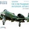 3D Декаль интерьера кабины A-10A для модели Трубач QD32008