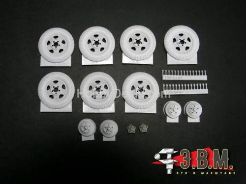 ГАЗ-АА колеса "Красный Треугольник" 1/35