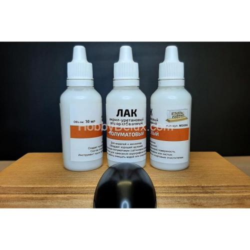 Лак акрил-уретановый, полуматовый, 30 мл.