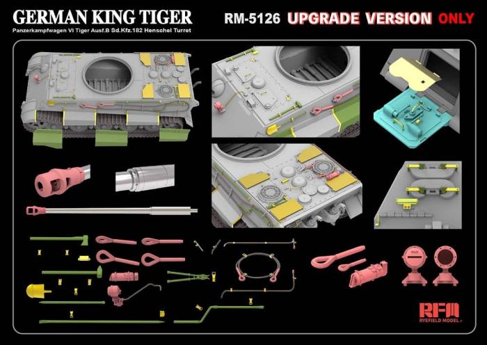 RFM (RYEFIELD MODEL) RM5126 1:35 Немецкий тяжелый танк Sd.Kfz.182 Tiger Ausf.B King Tiger (турель Henschel), продвинутая версия 