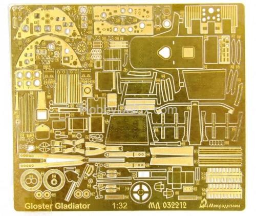 Набор фототравления для сборной модели Gloster Gladiator (интерьер)