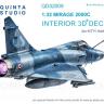 3D Декаль интерьера кабины Mirage 2000C для модели Kitty Hawk QD32009