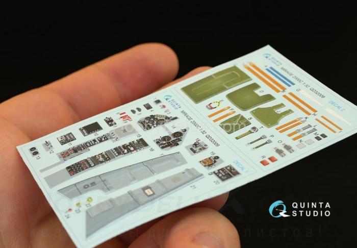 3D Декаль интерьера кабины Mirage 2000C для модели Kitty Hawk QD32009