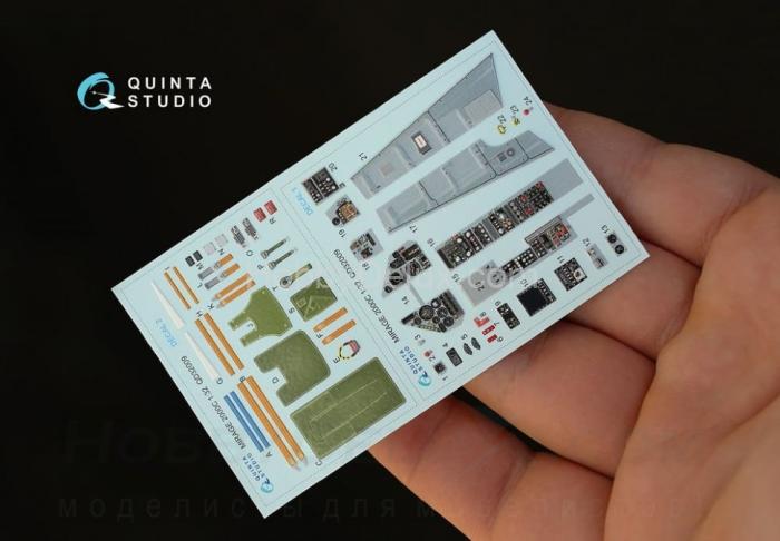 3D Декаль интерьера кабины Mirage 2000C для модели Kitty Hawk QD32009