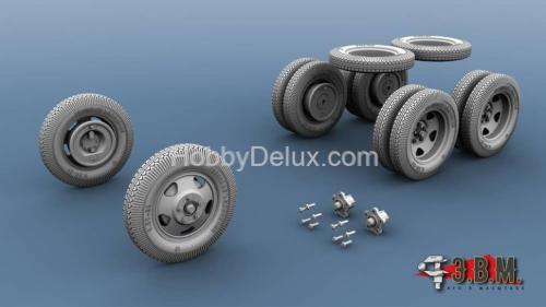 ГАЗ-ААА\БА-3-6-10 колеса "Резинообъединение" 1/35
