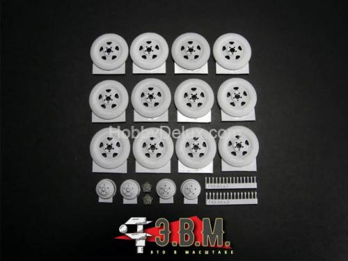 ГАЗ-ААА\БА-3-6-10 колеса "Резинообъединение" 1/35