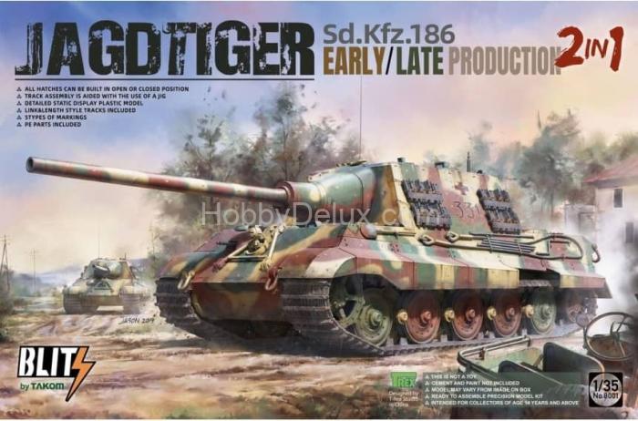 Takom 8001 Sd.Kfz.186 Jagdtiger Early/Late Production (2 in 1) 8001