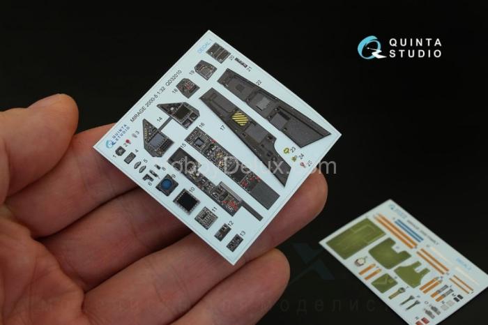 3D Декаль интерьера кабины Mirage 2000-5 для модели Kitty Hawk QD32010