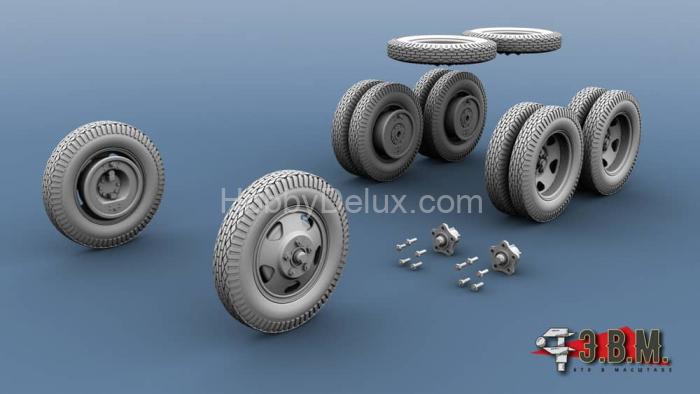 ГАЗ-ААА\БА-3-6-10 колеса "Красный Треугольник" 1/35 RS35019