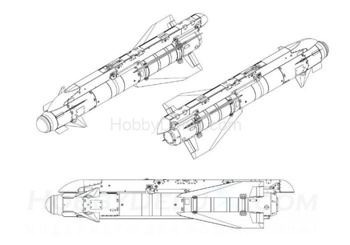 Авиационная управляемая ракета Х-29Т с пусковой АКУ-58-1 AMC72235