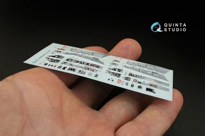 3D Декаль интерьера кабины Mirage 2000B для модели Kitty Hawk QD32011