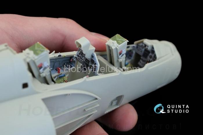 3D Декаль интерьера кабины Mirage 2000B для модели Kitty Hawk QD32011