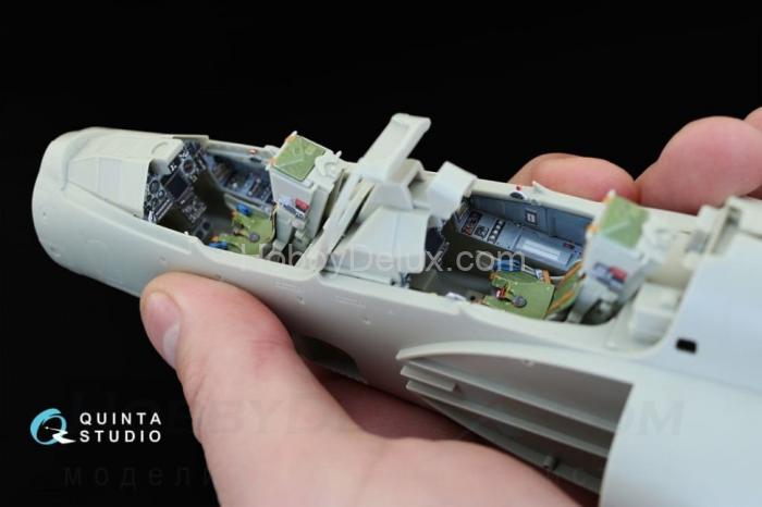 3D Декаль интерьера кабины Mirage 2000B для модели Kitty Hawk QD32011