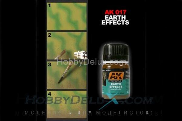 AK017 AK Interactive Смывка EARTH EFFECTS (эффекты земли) AK017