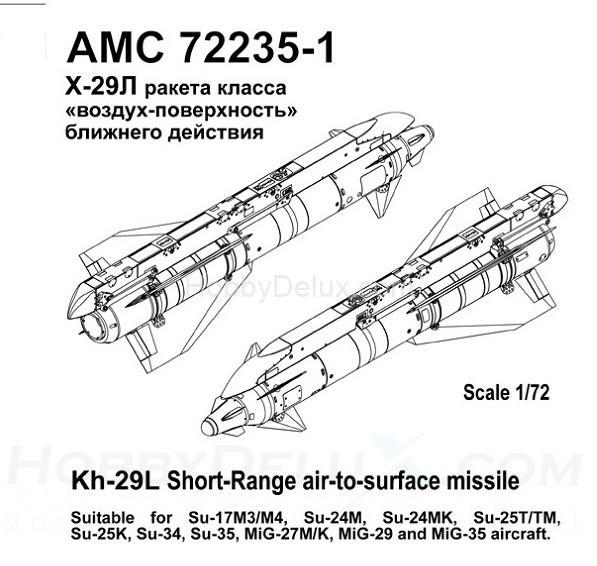Авиационная управляемая ракета Х-29Л с пусковой АКУ-58-1 AMC72235-1
