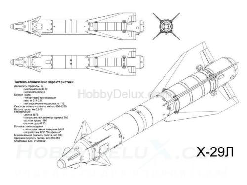 Авиационная управляемая ракета Х-29Л с пусковой АКУ-58-1