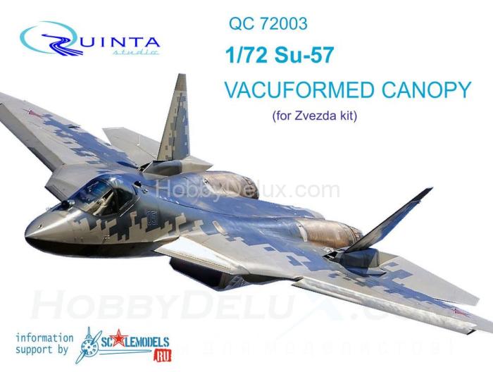Набор остекления Су-57, 2 шт (для модели Звезда 7319) QC72003