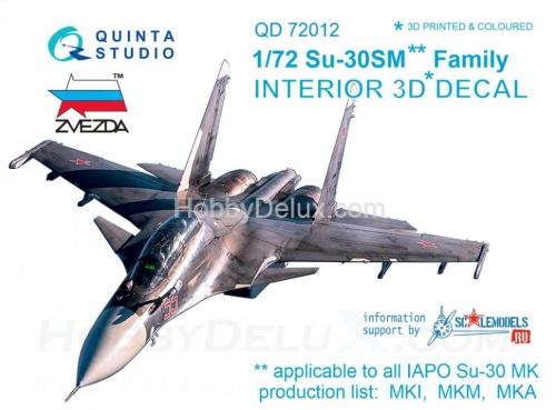 3D Декаль интерьера кабины Су-30СМ