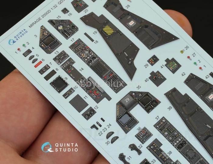3D Декаль интерьера кабины Mirage 2000D для модели Kitty Hawk QD32012