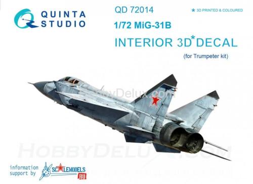 3D Декаль интерьера кабины МиГ-31Б 1/72