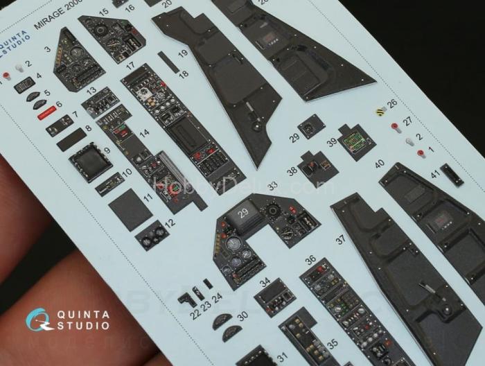 3D Декаль интерьера кабины Mirage 2000N для модели Kitty Hawk QD32013