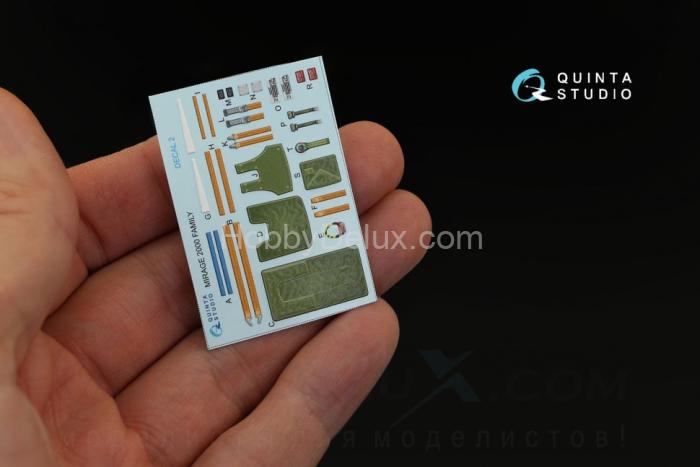 3D Декаль интерьера кабины Mirage 2000N для модели Kitty Hawk QD32013