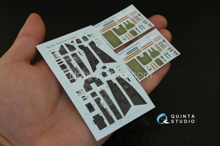 3D Декаль интерьера кабины Mirage 2000N для модели Kitty Hawk QD32013