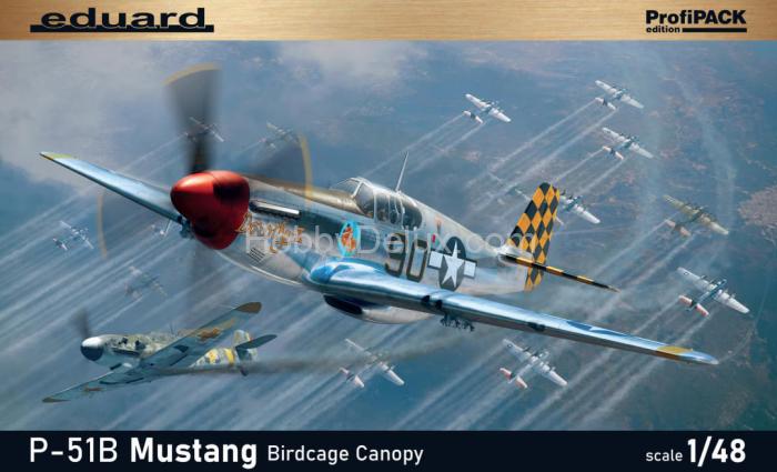 Сборная модель P-51B Mustang Birdcage Canopy ProfiPACK Edition ED82107