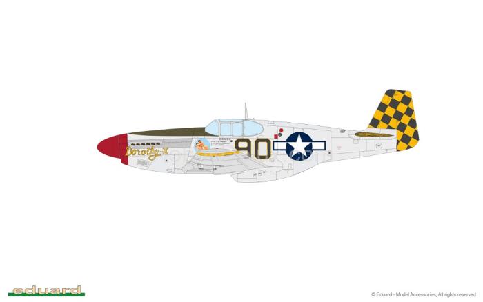 Сборная модель P-51B Mustang Birdcage Canopy ProfiPACK Edition ED82107