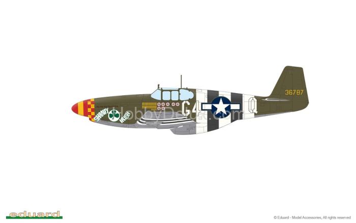 Сборная модель P-51B Mustang Birdcage Canopy ProfiPACK Edition ED82107
