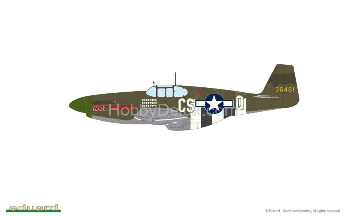 Сборная модель P-51B Mustang Birdcage Canopy ProfiPACK Edition ED82107