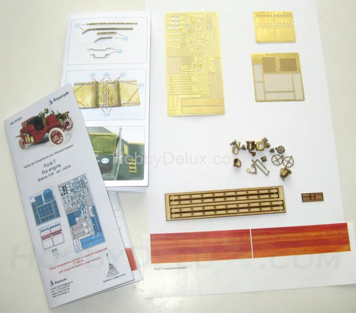 Набор деталировки для Ford-T пожарная машина от ICM МД024201