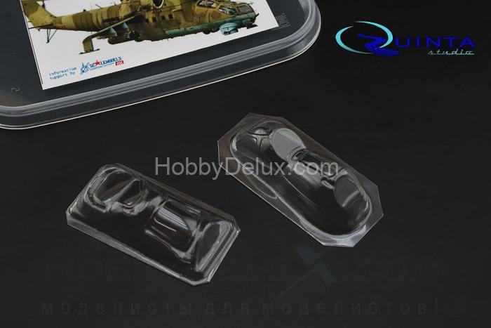 Набор остекления для модели Ми-24/35 (с выпуклыми фонарями) (для модели фирмы Звезда) QC72006