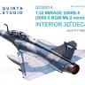3D Декаль интерьера кабины Mirage 2000B-5 2000-5BGM Mk2 для модели Kitty Hawk QD32014