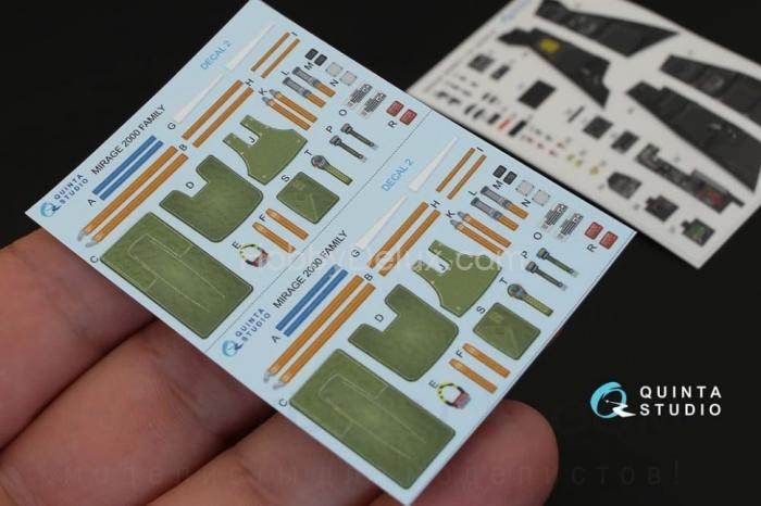 3D Декаль интерьера кабины Mirage 2000B-5 2000-5BGM Mk2 для модели Kitty Hawk QD32014