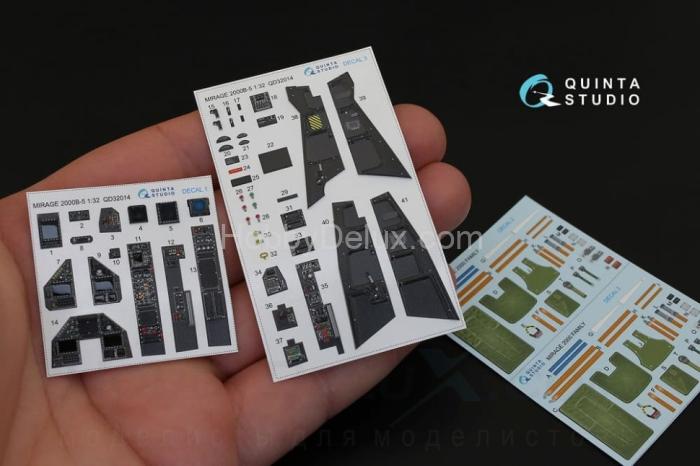 3D Декаль интерьера кабины Mirage 2000B-5 2000-5BGM Mk2 для модели Kitty Hawk QD32014