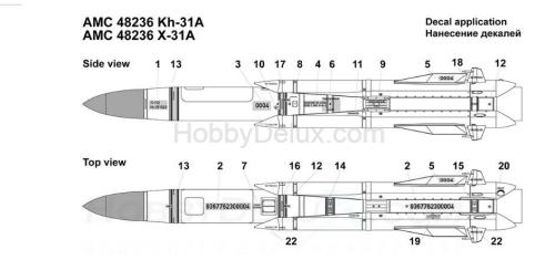 Авиационная управляемая ракета Х-31А с пусковой АКУ-58-1