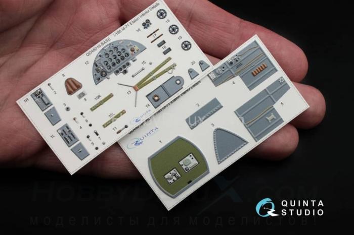 3D Декаль интерьера кабины И-185 для модели ARK QD48016