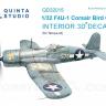 3D Декаль интерьера кабины F4U-1 Corsair Bird cage для модели Tamiya QD32015