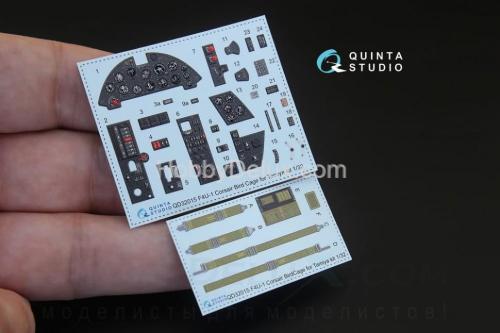 3D Декаль интерьера кабины F4U-1 Corsair Bird cage для модели Tamiya
