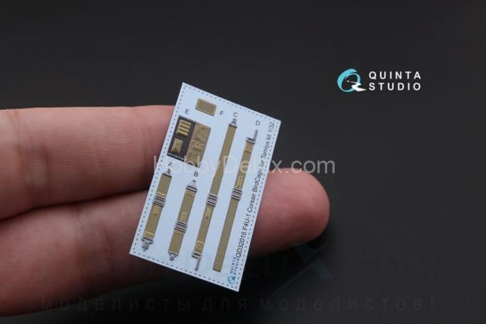 3D Декаль интерьера кабины F4U-1 Corsair Bird cage для модели Tamiya QD32015