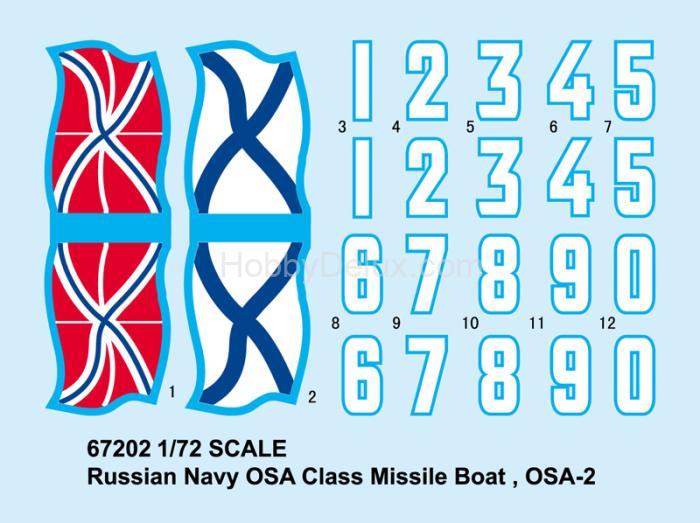 Сборная модель Russian Navy missile boat OSA-2 IL67202