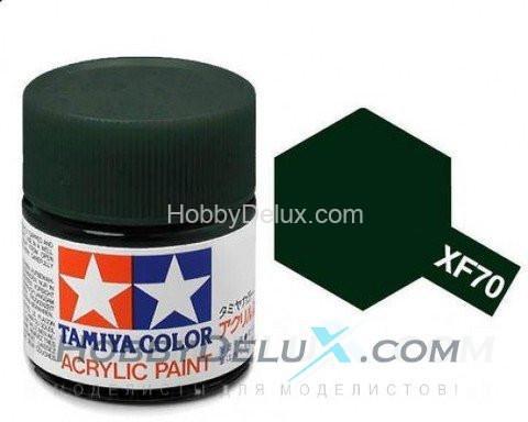 Краска акриловая Tamiya - XF-70 Dark Green 2 (Темно-зеленая 2)